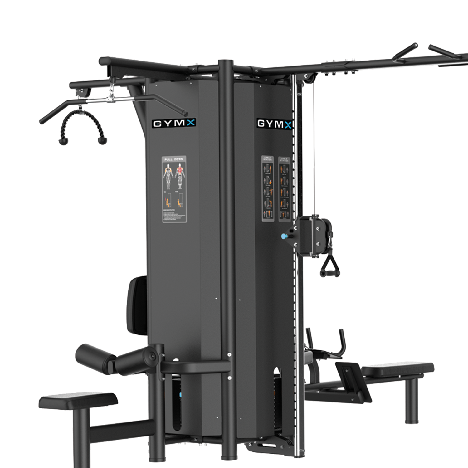 GYMX 5 STACK MULTI-STATION - Pin Loaded Strength Machine VX8023A