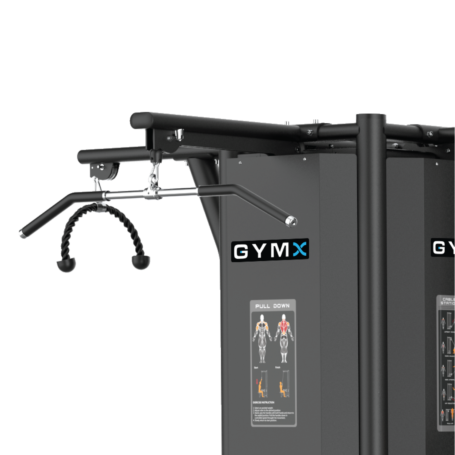 GYMX 8 STACK MULTI-STATION - Pin Loaded Strength Machine VX8023B